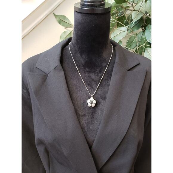 Eloquii Blazer Coat Womens Size 16 Black Notch Lapel Slit Back Double Breasted - Picture 10 of 15